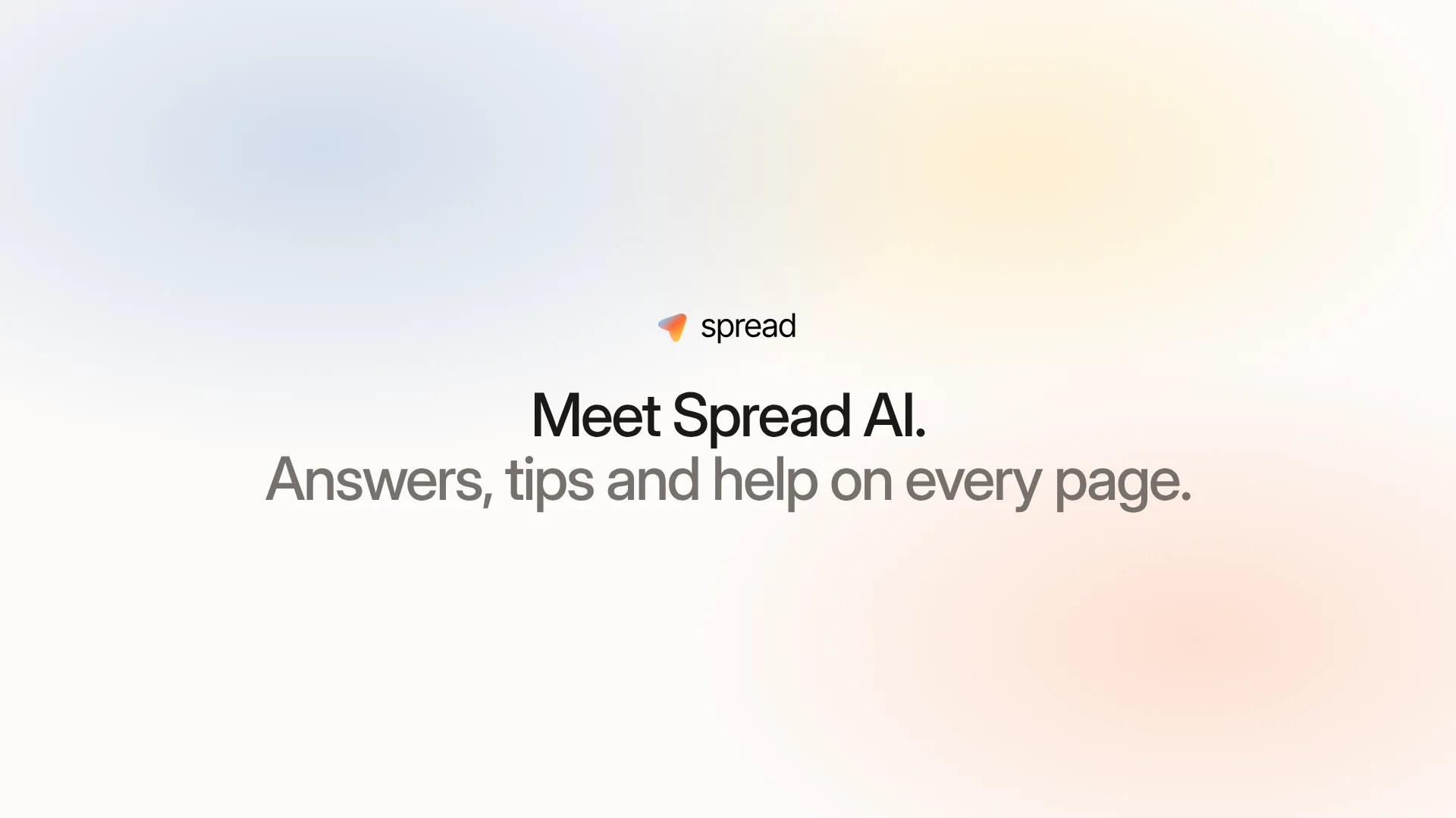 Spread AI in the Go Spread dashboard: answering a question about downloads, giving promotion tips, reading a screenshot and forwarding feedback to the team
